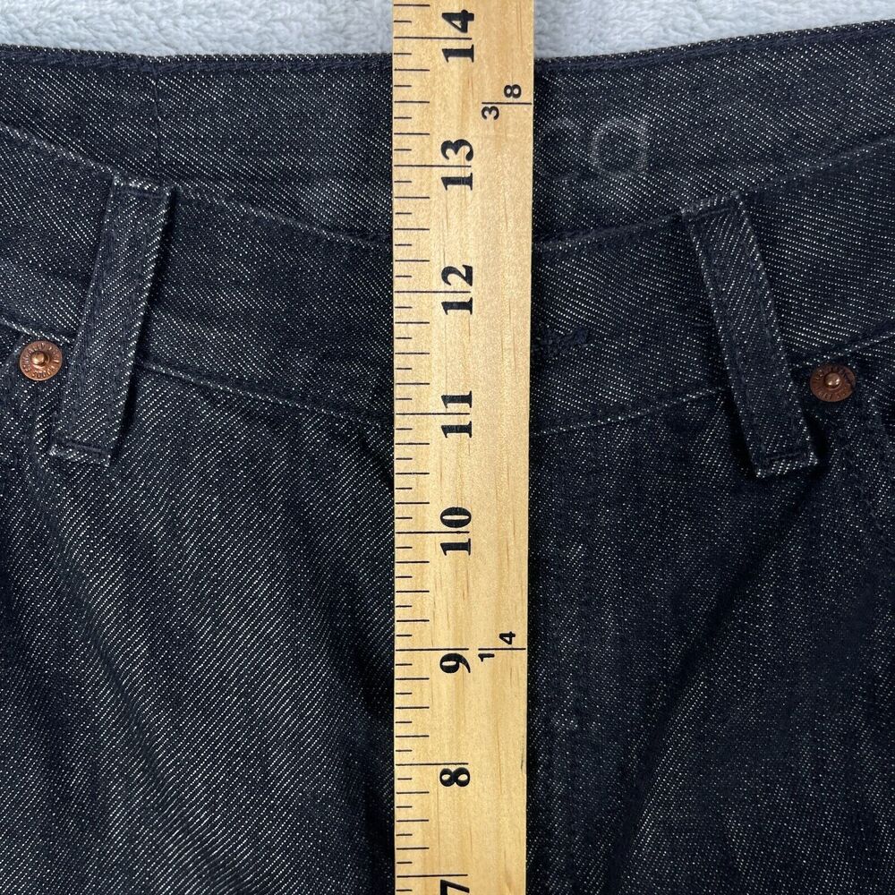 Etica Tyler Jeans Womens 29 Clear Black High Rise Straight Leg Raw Hem NEW - Picture 13 of 16